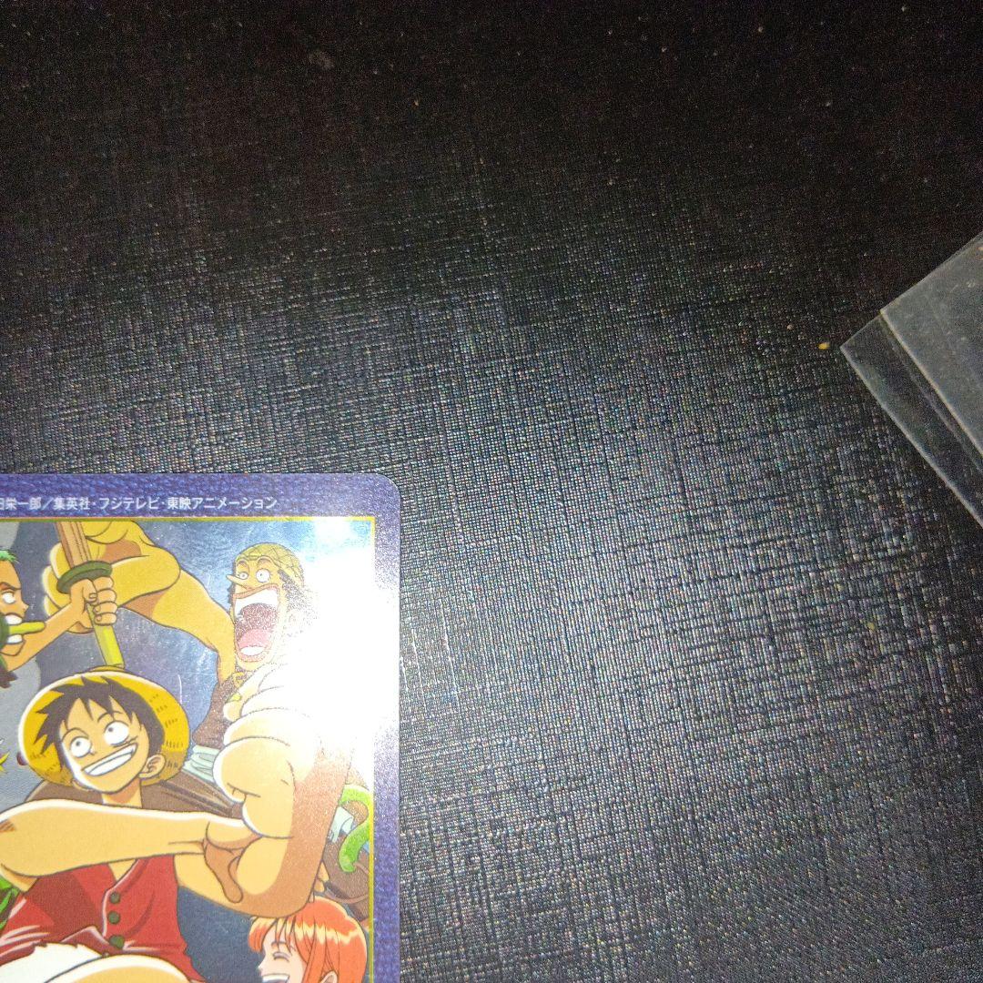 One Piece Visual Adventure Mugiwara Voyage Photo 44 single Japanese card with visible scratches and scuffs