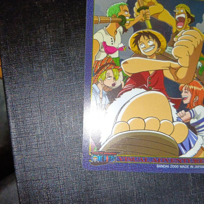 One Piece Visual Adventure Mugiwara Voyage Photo 44 single Japanese card with visible scratches and scuffs