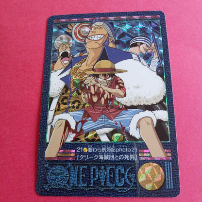 One Piece Carddass Visual Adventure Photo21 cards featuring Luffy Ace and Sabo with holographic finish