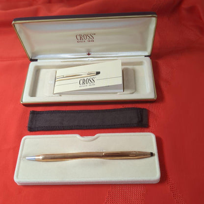 Cross Classic Century 14K Rolled Gold Ballpoint Pen 1502 Japan Import