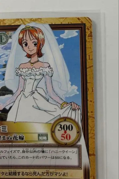 One Piece Carddass Series Hyper Battle Nami Bride No C337 collectible card from 2001 with Nami illustration