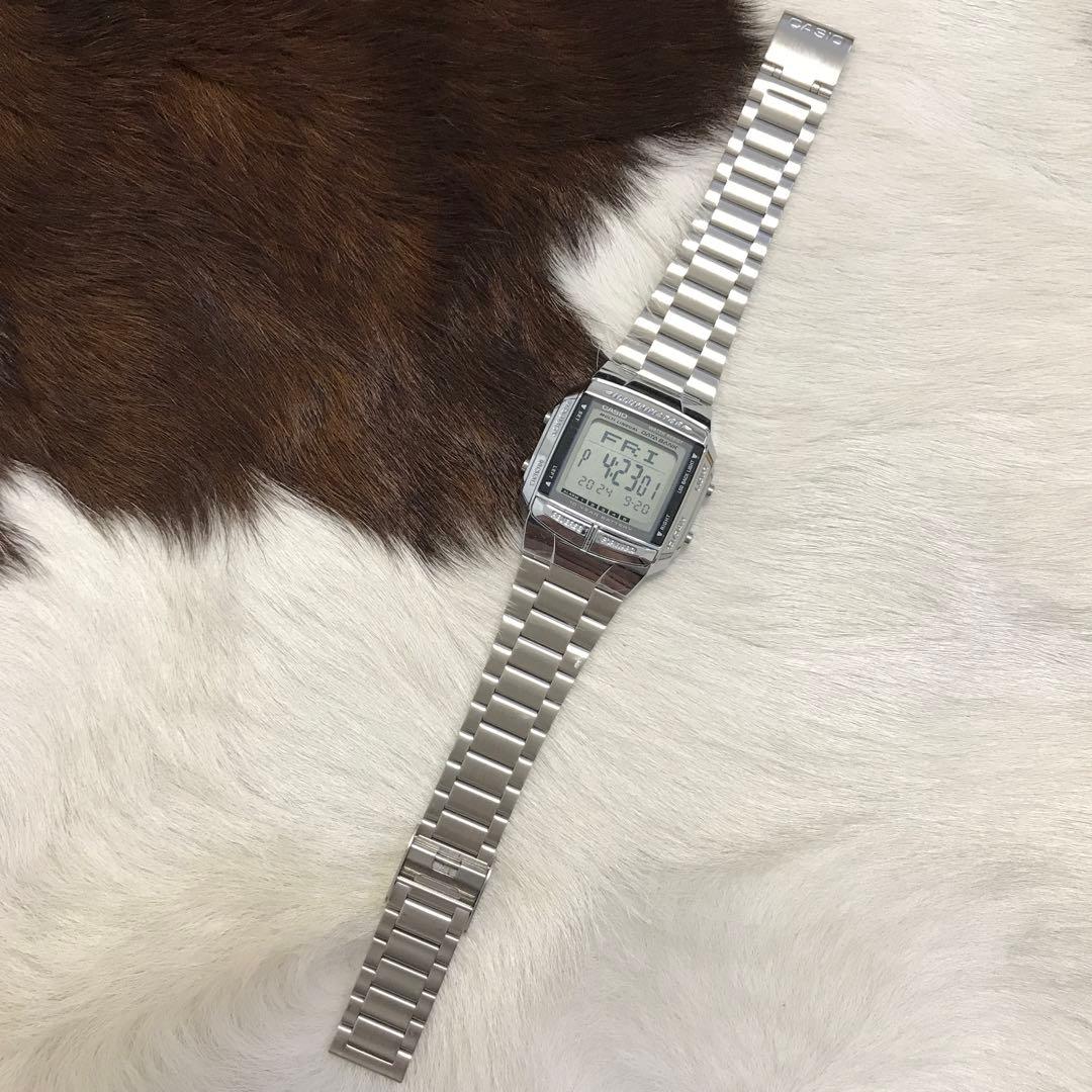 Casio Data Bank Digital Watch with 10 Year Battery Silver