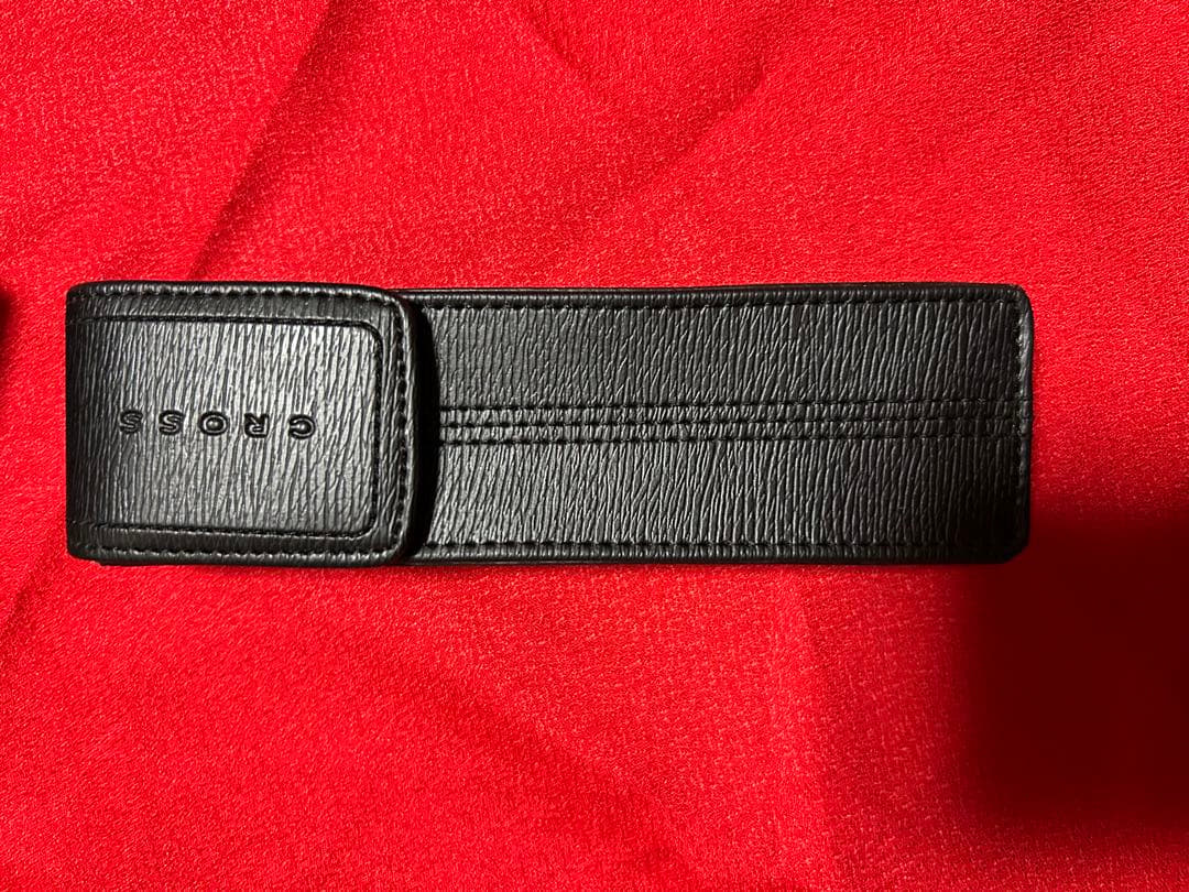 Cross Silver Ballpoint Pen with Leather Case