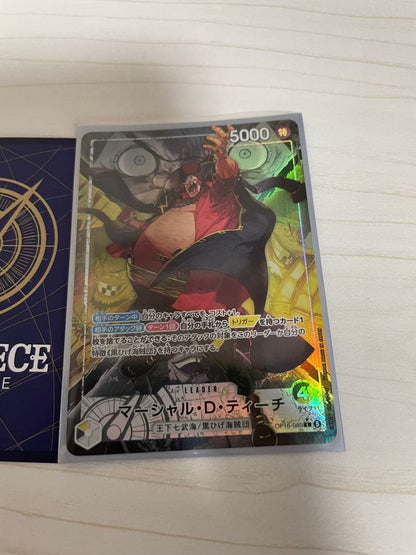 One Piece Game Takue Kessen No Kizuna Leader Parallel Teach Japanese card with slight corner chip