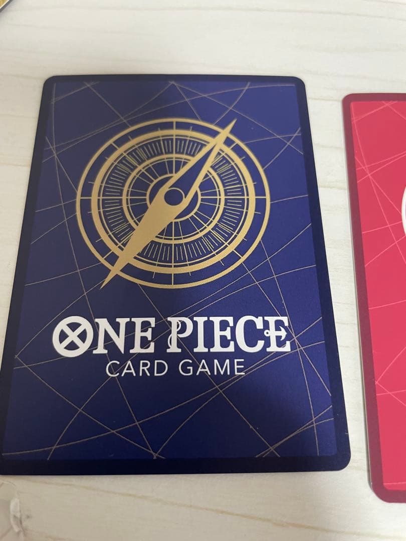 One Piece Game Takue Kessen No Kizuna Leader Parallel Teach Japanese card with slight corner chip