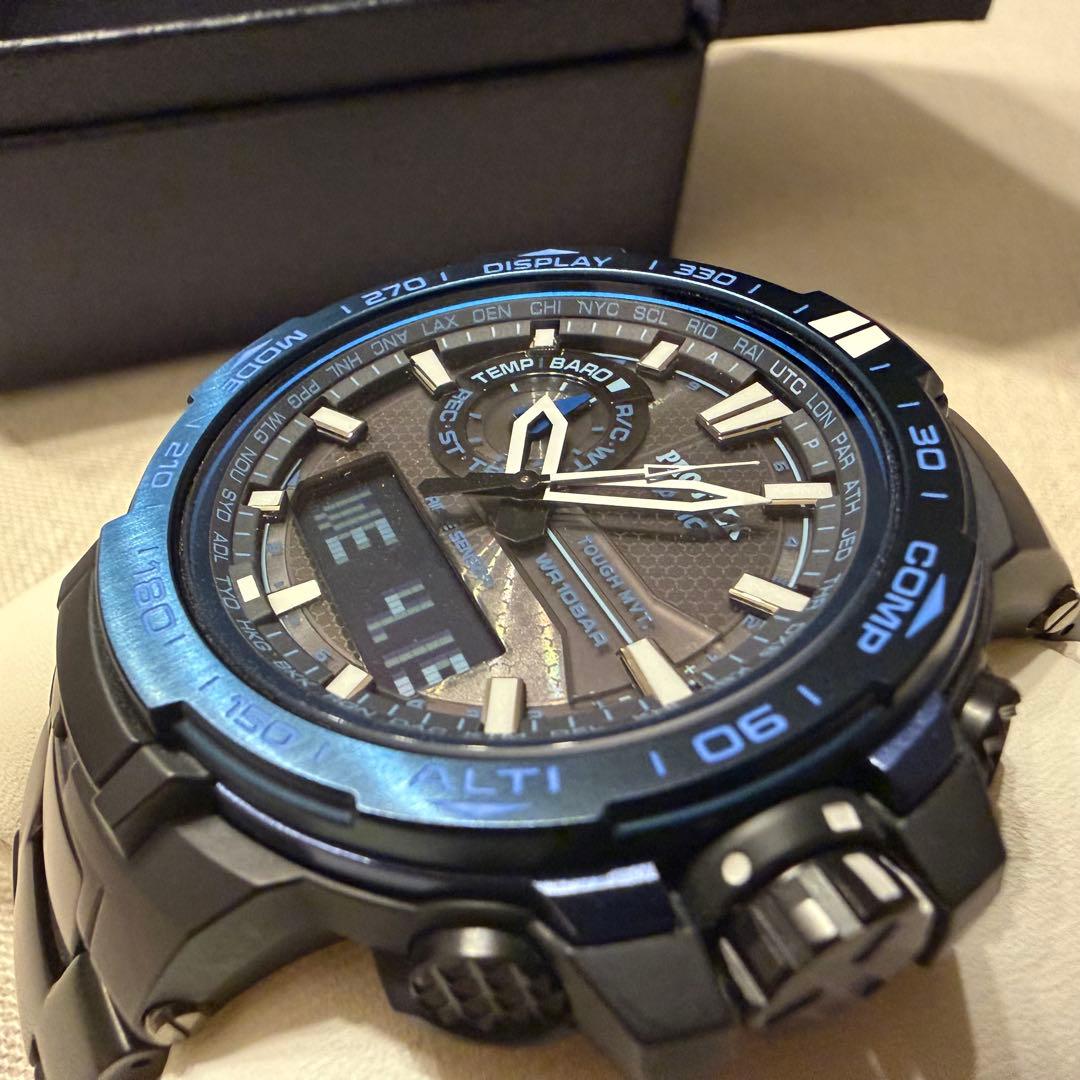 Casio Pro Trek PRW-6000SYT-1JF Titanium Sapphire Blue Moment Watch — Japan Import