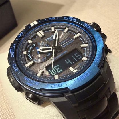 Casio Pro Trek PRW-6000SYT-1JF Titanium Sapphire Blue Moment Watch — Japan Import
