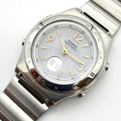 Casio Wave Ceptor Radio Solar Light Women Wristwatch