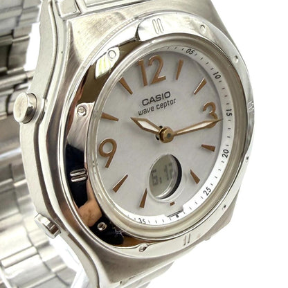 Casio Wave Ceptor Radio Solar Light Women Wristwatch