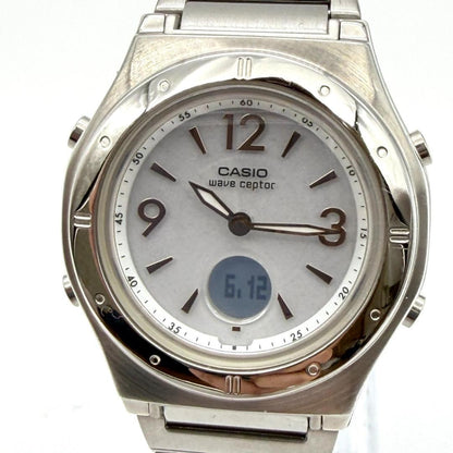 Casio Wave Ceptor Radio Solar Light Women Wristwatch