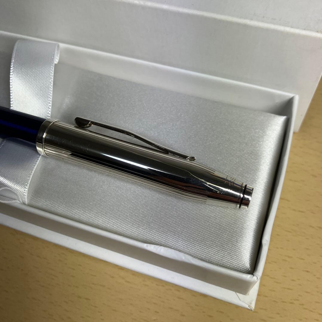 Cross Century 2 Sterling Silver and Blue Lacquer Fountain Pen Model Finished with Rhodium Trim — Japan Import