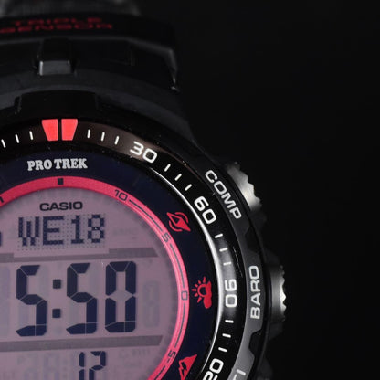 Casio PRO TREK PRW-3000G-1JR Digital Outdoor Watch with Battery Level Display — Japan Import