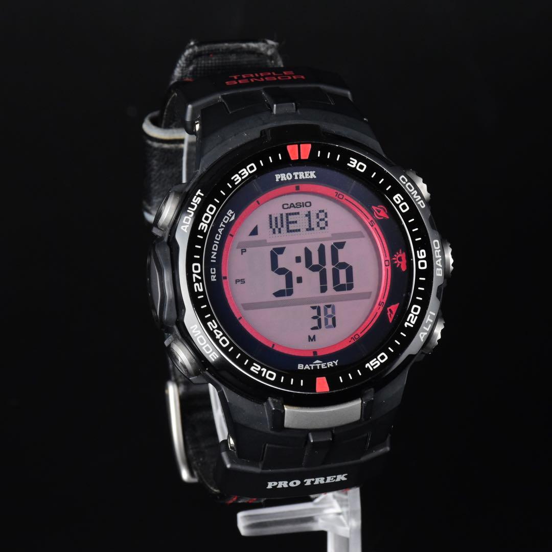 Casio PRO TREK PRW-3000G-1JR Digital Outdoor Watch with Battery Level Display — Japan Import