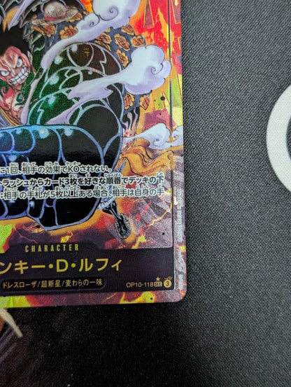 One Piece Monkey D. Luffy secret parallel trading card OP10-118 from OP Series Japan import