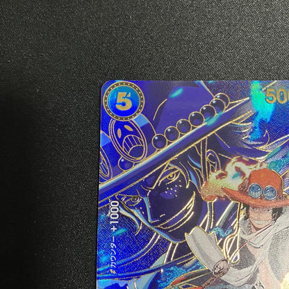 One Piece Portgas D Ace SP R EB02-028 card from OP-13 series Japan import with white scratch on back