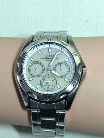 Casio Carib SolarV14J 0A80 Chronograph with Date and Day Display — Japan Import