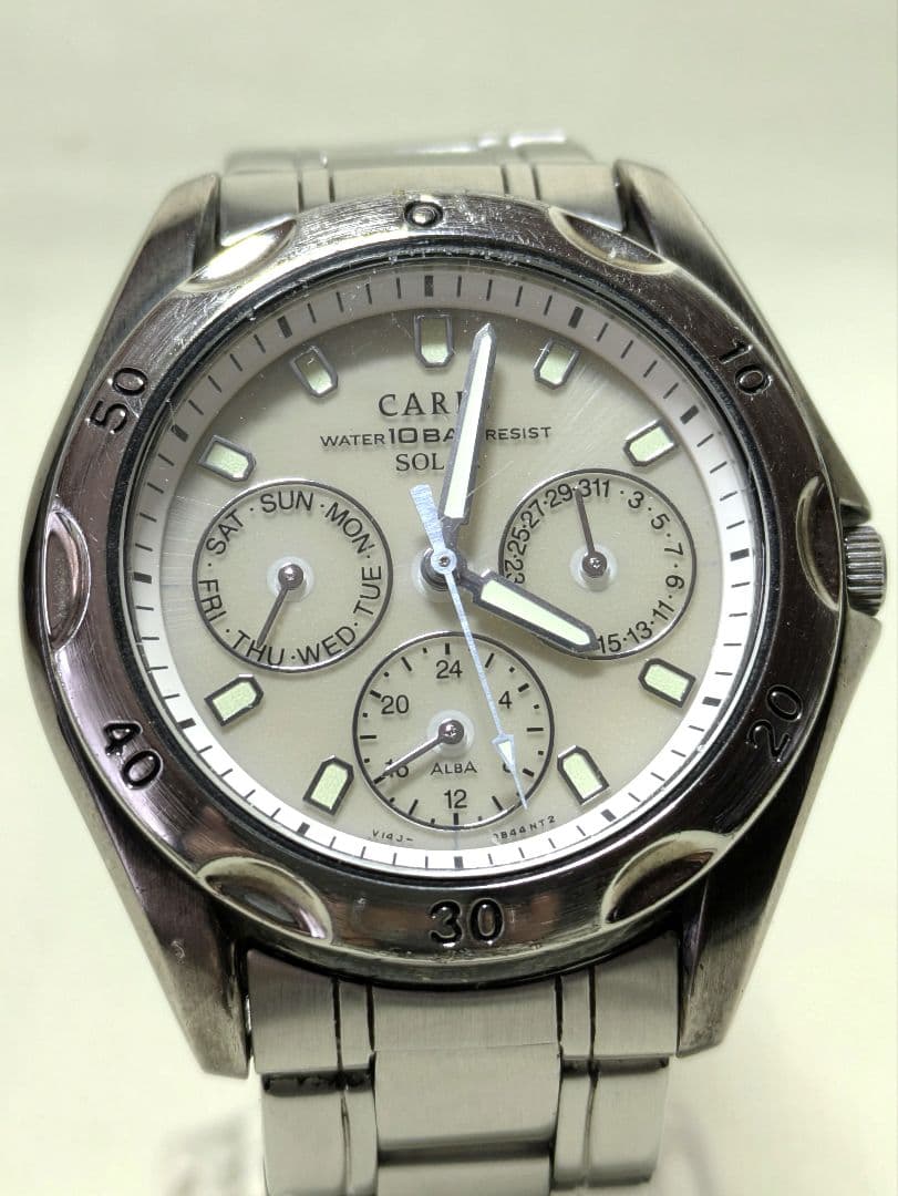 Casio Carib SolarV14J 0A80 Chronograph with Date and Day Display — Japan Import