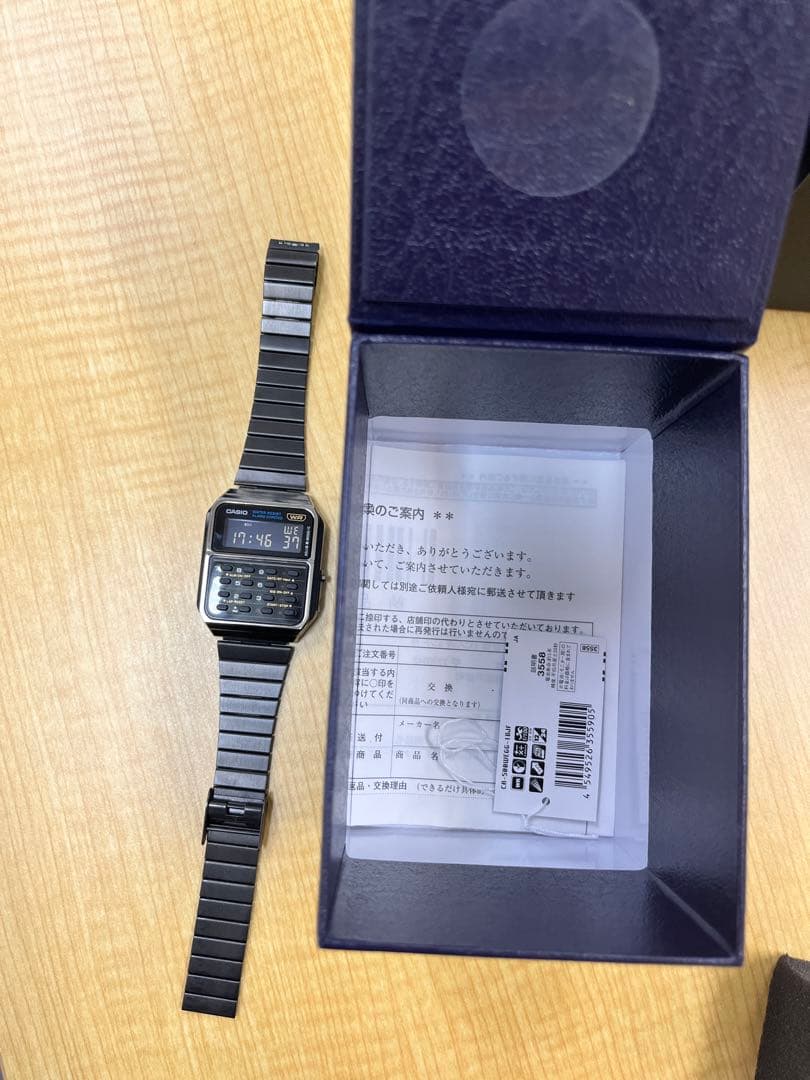 Casio Calculator CA-500WEGG Model Digital Watch with Stainless Steel Band — Japan Import