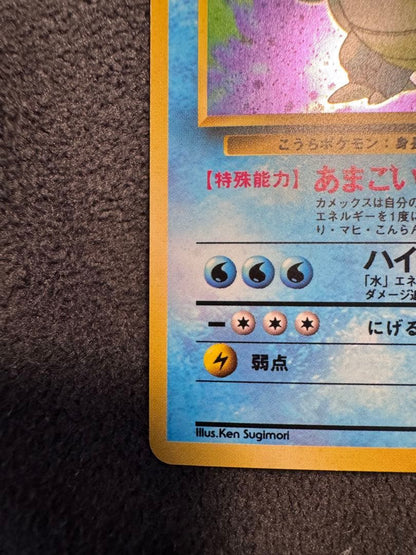 Rare Blastoise Pokémon card from the 1st Expansion Pack Series in protective sleeve Japan import