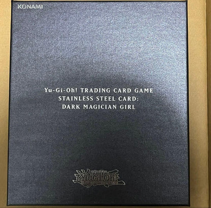 Black Magician Girl stainless steel trading card from Yu-Gi-Oh! in unused condition with Japanese text