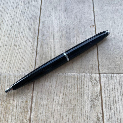 Cross black and silver ballpoint pen with twist action, Japan import