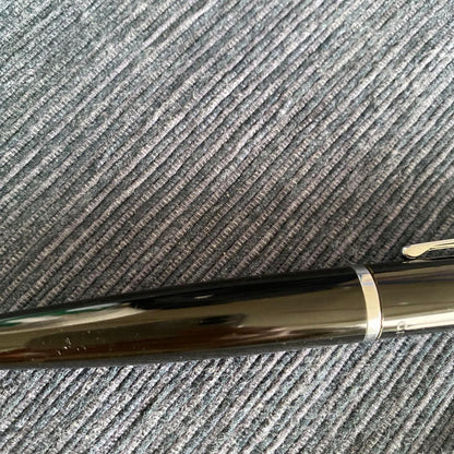 Cross black and silver ballpoint pen with twist action, Japan import