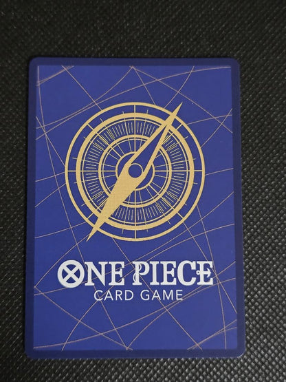 One Piece Card Game Nami R Card in sleeve showing front artwork from Japan import