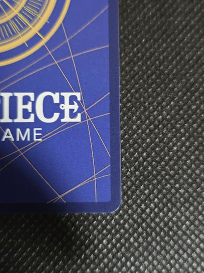 One Piece Card Game Nami R Card in sleeve showing front artwork from Japan import