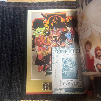 One Piece Magazine Vol.17 with unopened Yamato P-046 promotion card from Japan