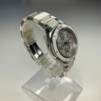 Casio G-ms Baby-G Stainless Steel White Radio-Solar Watch Model MSA-7100CJ