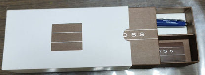 Cross Nokia Nseries Meister limited edition deep blue ballpoint pen with chrome clip and engraved logo shown with case