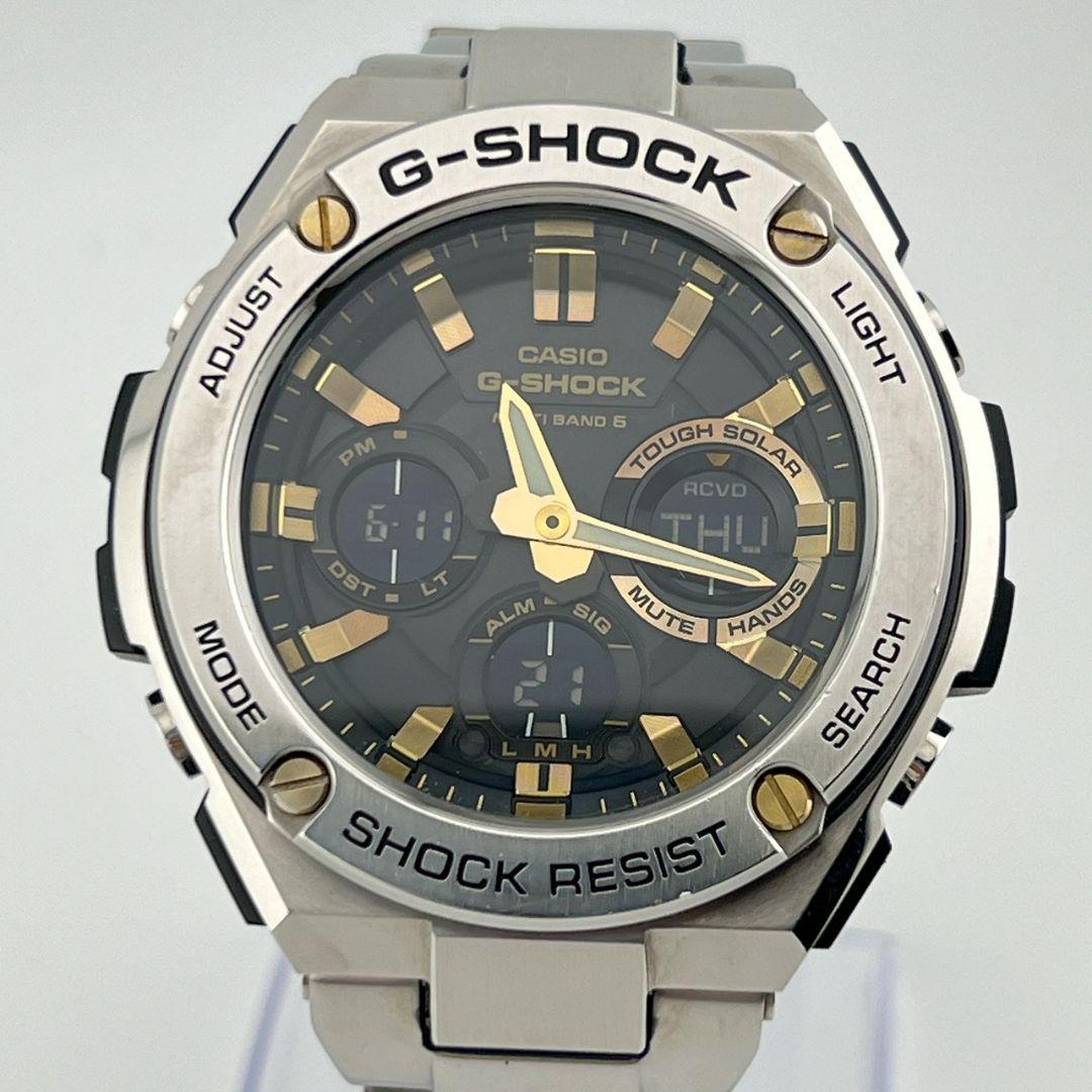 Casio G-Shock GST-W110D-1A9JF Series Watch with Black Dial and Silver Band — Japan Import