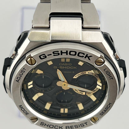Casio G-Shock GST-W110D-1A9JF Series Watch with Black Dial and Silver Band — Japan Import