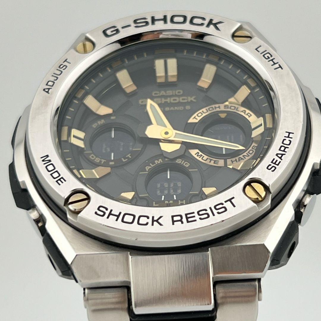 Casio G-Shock GST-W110D-1A9JF Series Watch with Black Dial and Silver Band — Japan Import