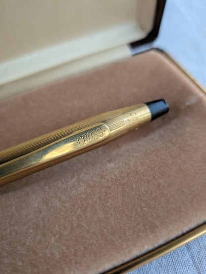 Cross 10kt Gold Filled Ballpoint Pen — Used Japan Import