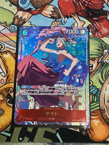 Yamato Extra Booster One Piece Card EB02-006 Japanese trading card stored in magnetic loader