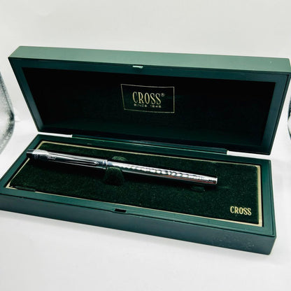 Cross Ballpoint Pen Twist Action Silver and Gold with Case