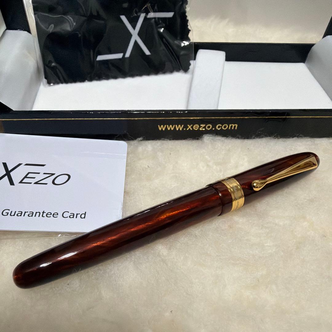 Xezo Handmade Fountain Pen Body No Ink with Guarantee Box, Cross & Case — Japan Import