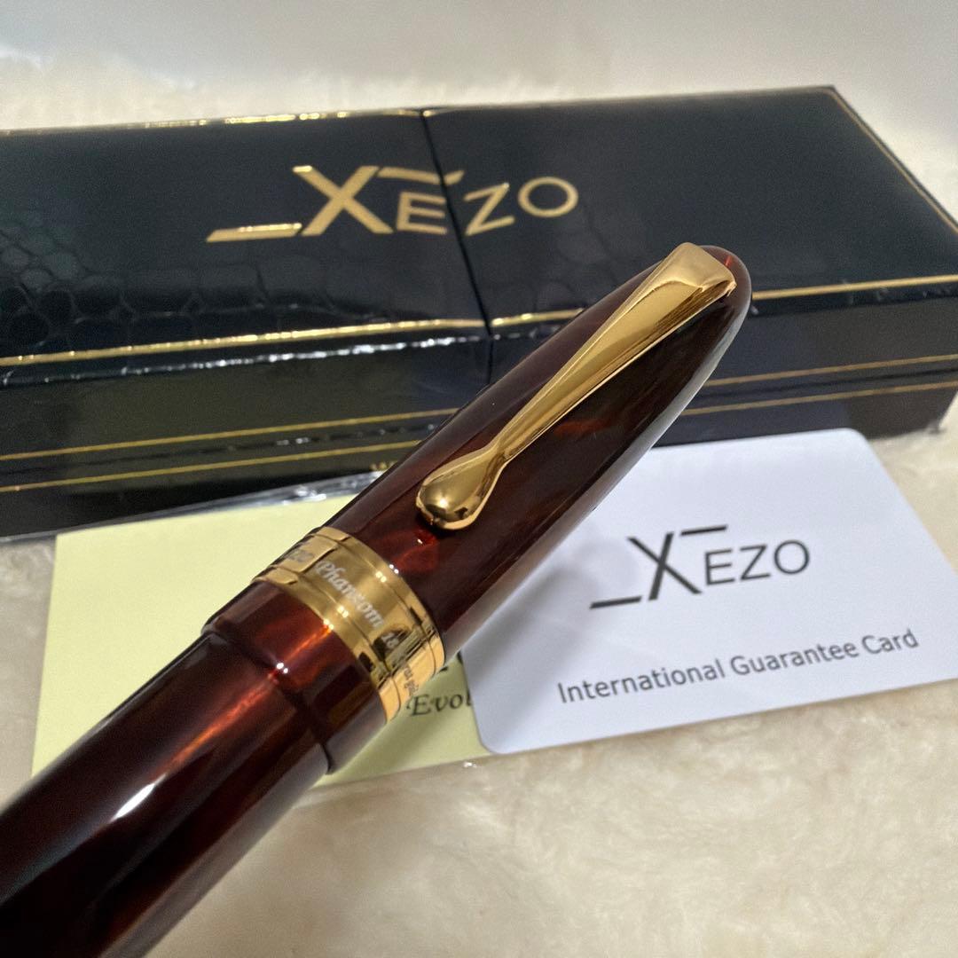 Xezo Handmade Fountain Pen Body No Ink with Guarantee Box, Cross & Case — Japan Import