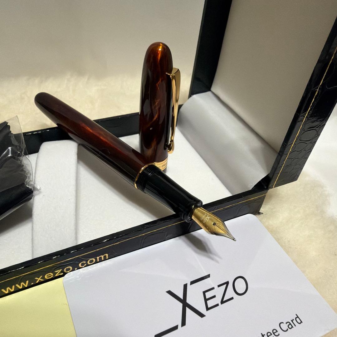 Xezo Handmade Fountain Pen Body No Ink with Guarantee Box, Cross & Case — Japan Import