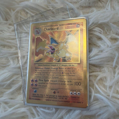 Pokemon Charizard trading card with 120 HP and Fire Spin attack, Japan import