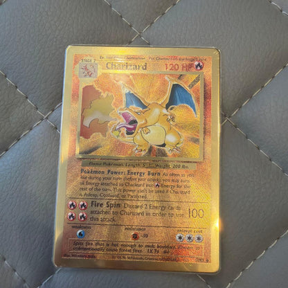 Pokemon Charizard trading card with 120 HP and Fire Spin attack, Japan import