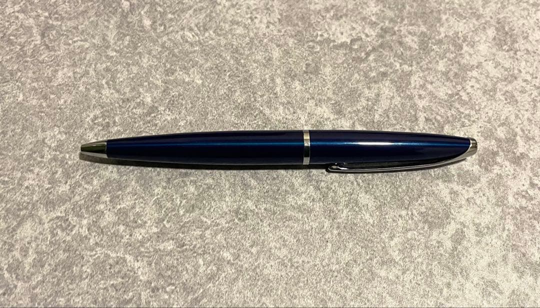 Cross black ballpoint pen with case and outer box, Japan import, brand new with test ink mark