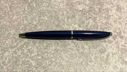 Cross black ballpoint pen with case and outer box, Japan import, brand new with test ink mark