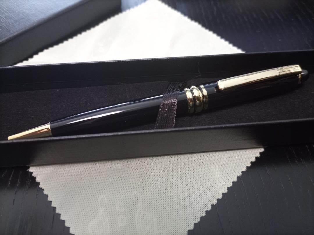 Brand Unknown Elegant Executive Black Ballpoint Pen Model Black With Black Ink — Japan Import