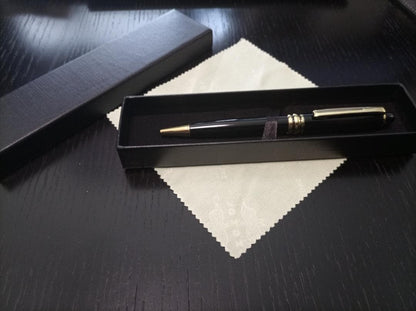 Brand Unknown Elegant Executive Black Ballpoint Pen Model Black With Black Ink — Japan Import