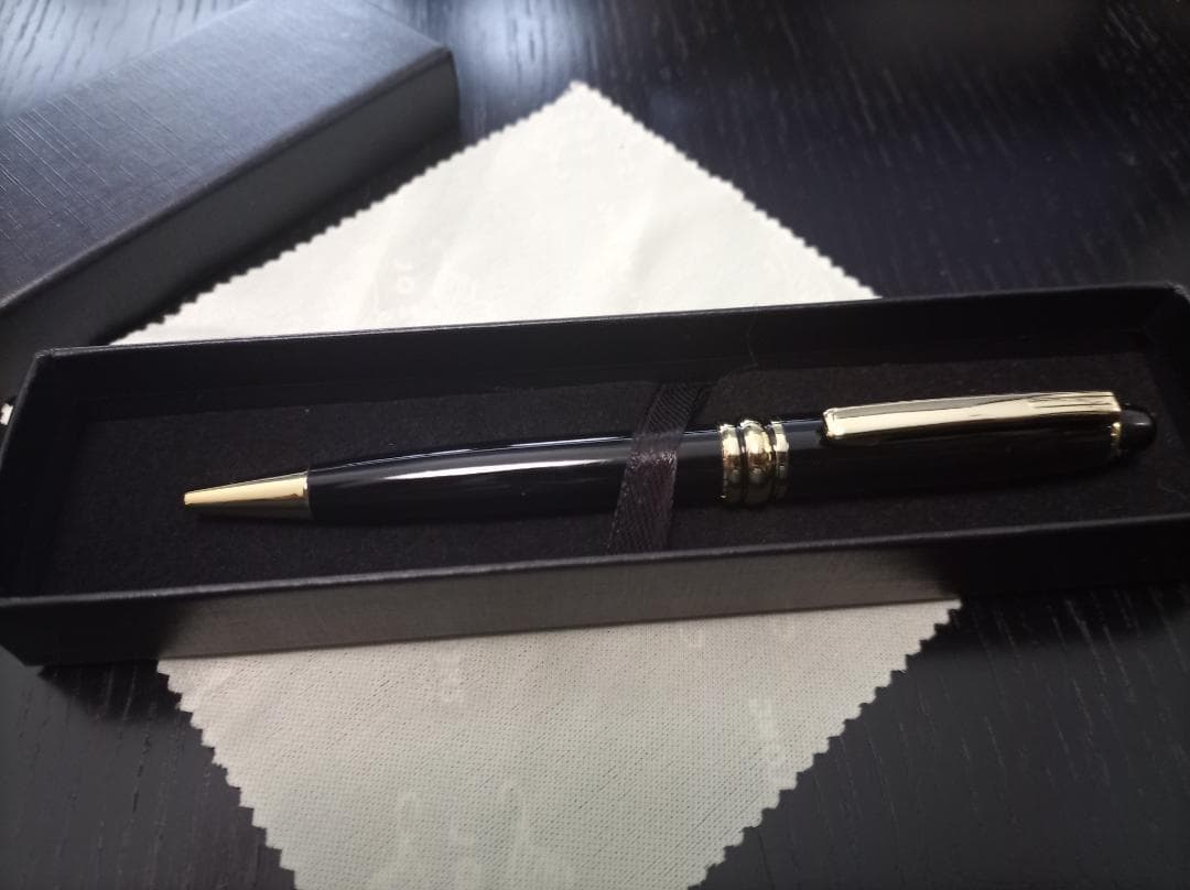 Brand Unknown Elegant Executive Black Ballpoint Pen Model Black With Black Ink — Japan Import