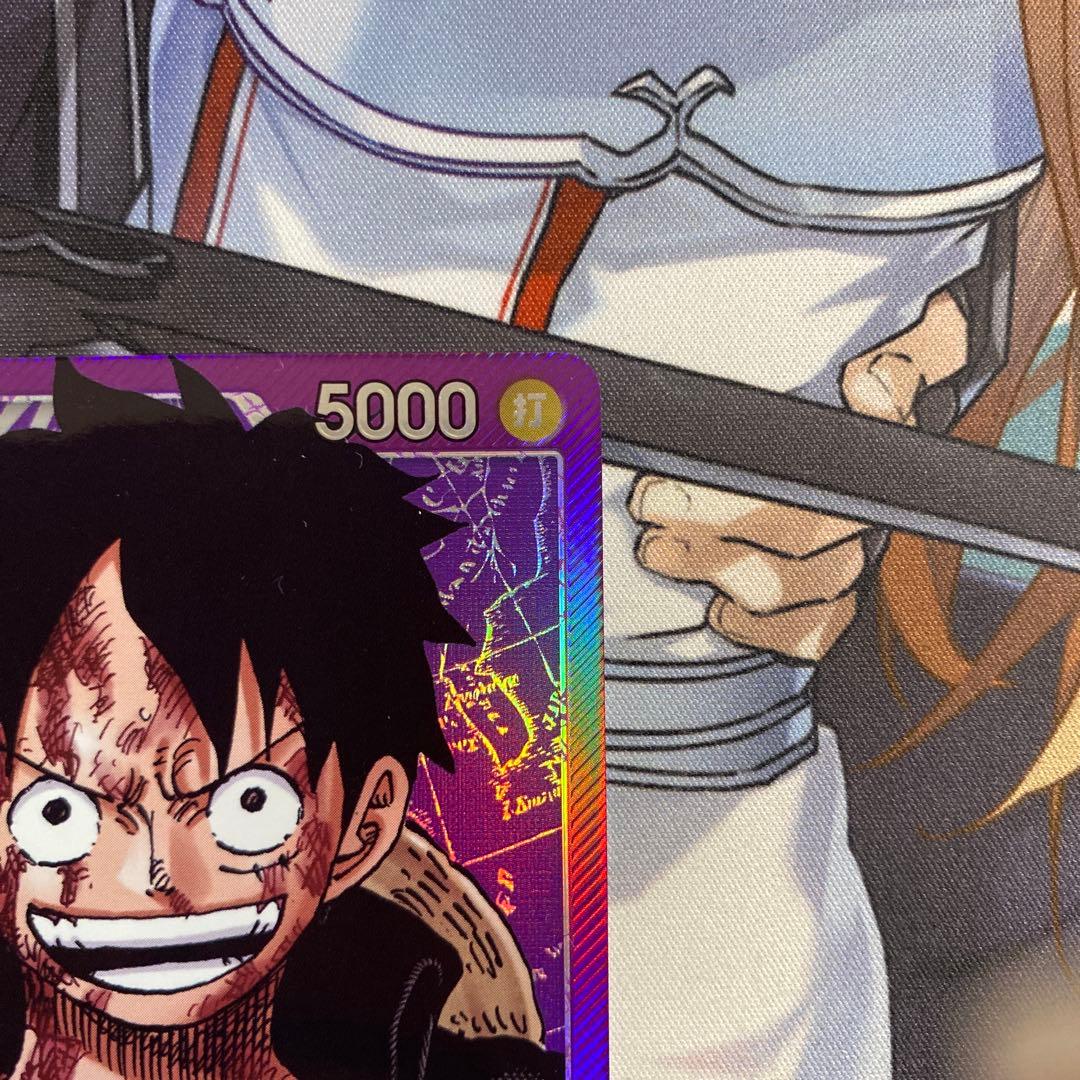 Monkey D. Luffy OP05 SR One Piece Japanese parallel card with purple attribute and Straw Hat Crew affiliation