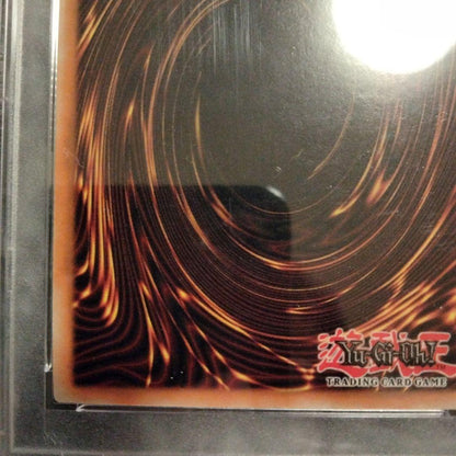 Yu-Gi-Oh! Red-Eyes Black Dragon SDJ-001 Ultra Rare English trading card with yellowed surface