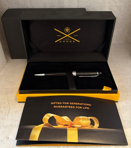 Cross Century 412WG-1 Black Lacquer Ballpoint Pen with Name Customization